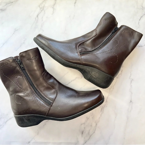 Martino Shoes - Martino Lindsay Weatherproof Leather Canadian Made Women's Boots Brown Size 10